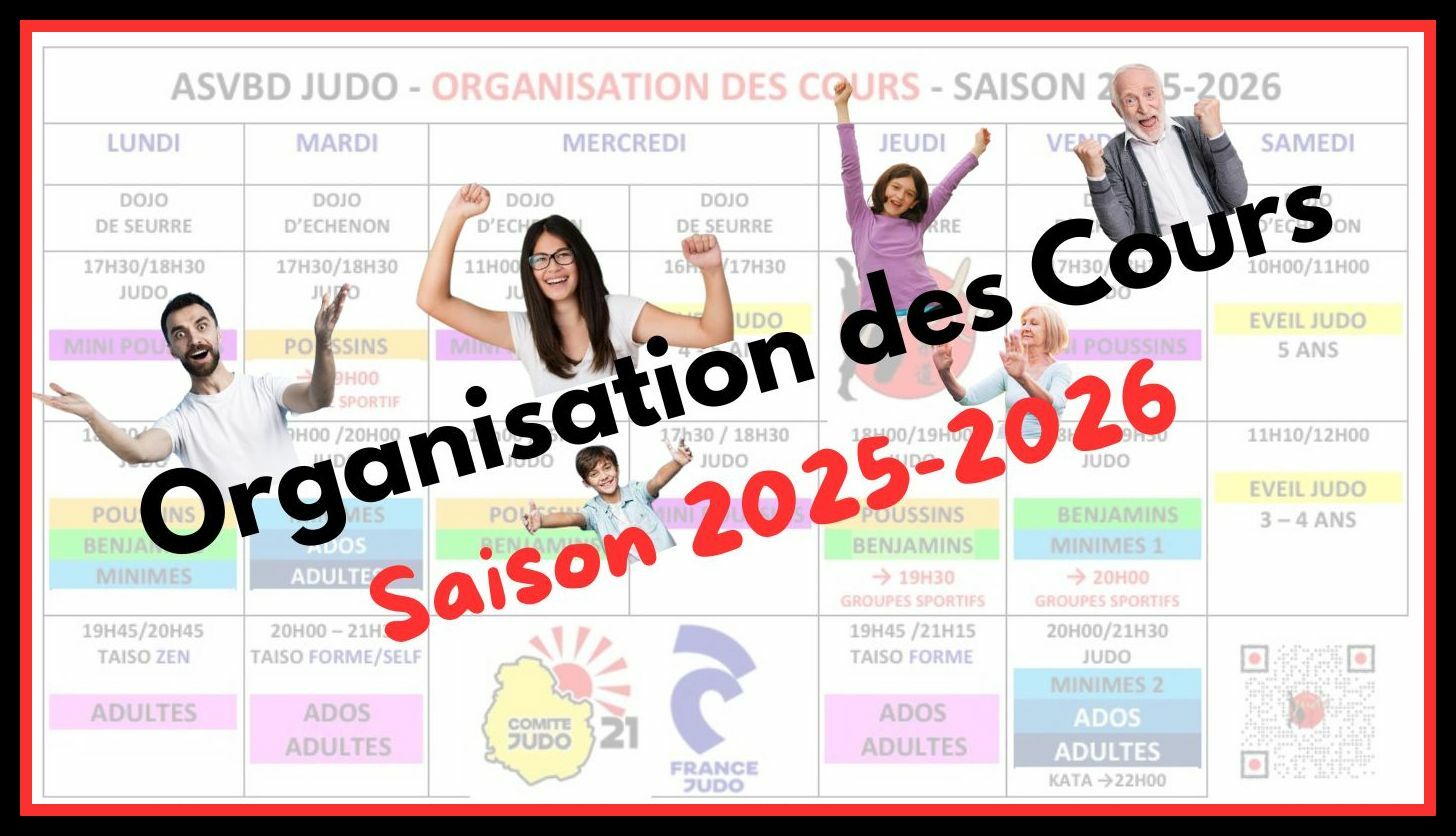 ORGANISATION DES COURS SAISON 2025-2026