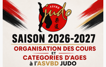 ORGANISATION DES COURS SAISON 2026 2027 ET CATEGORIES D'AGES